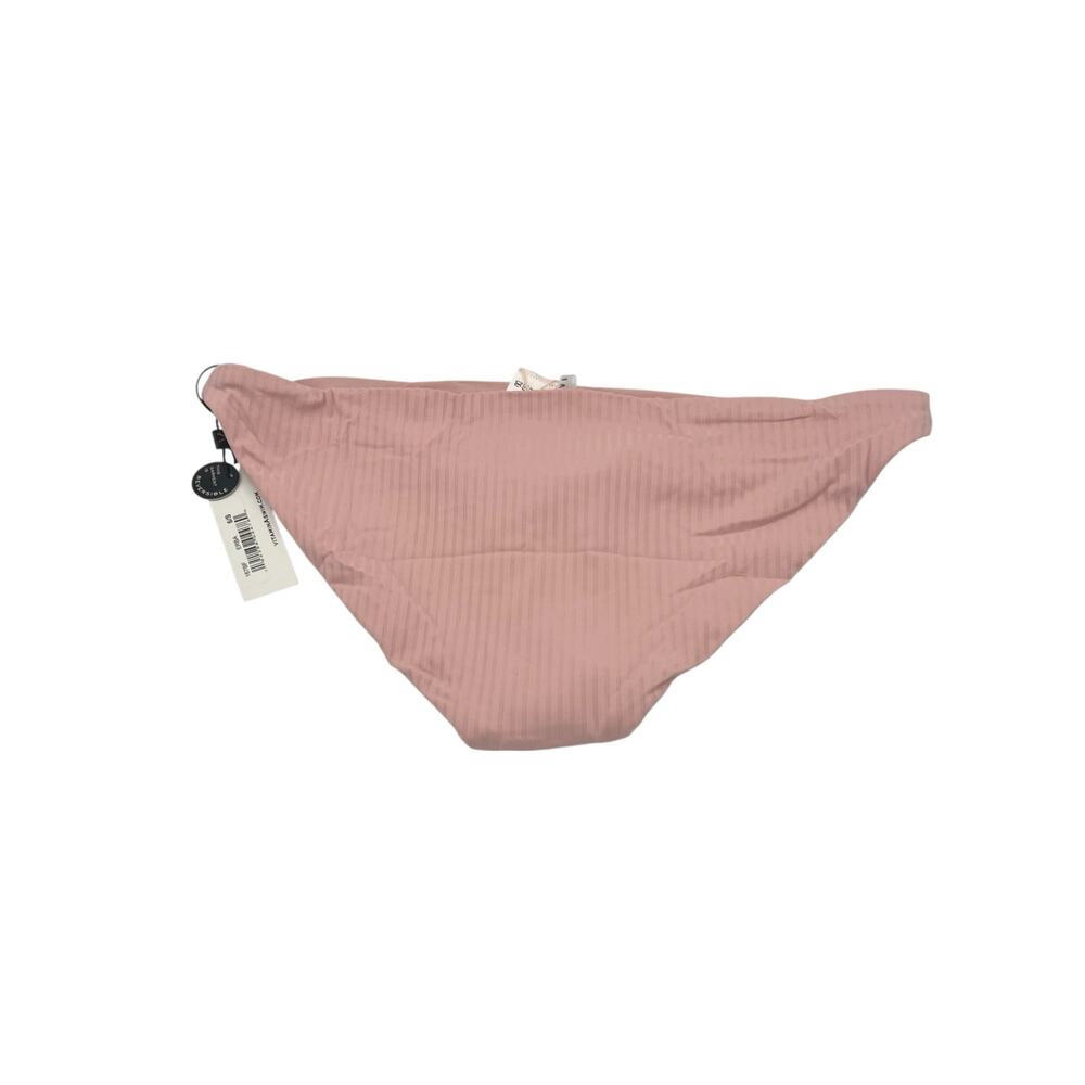 Vitamin A Luciana Reversible Bikini Bottom Ballet Pink Ribbed Swim Small NWT - Picture 2 of 5